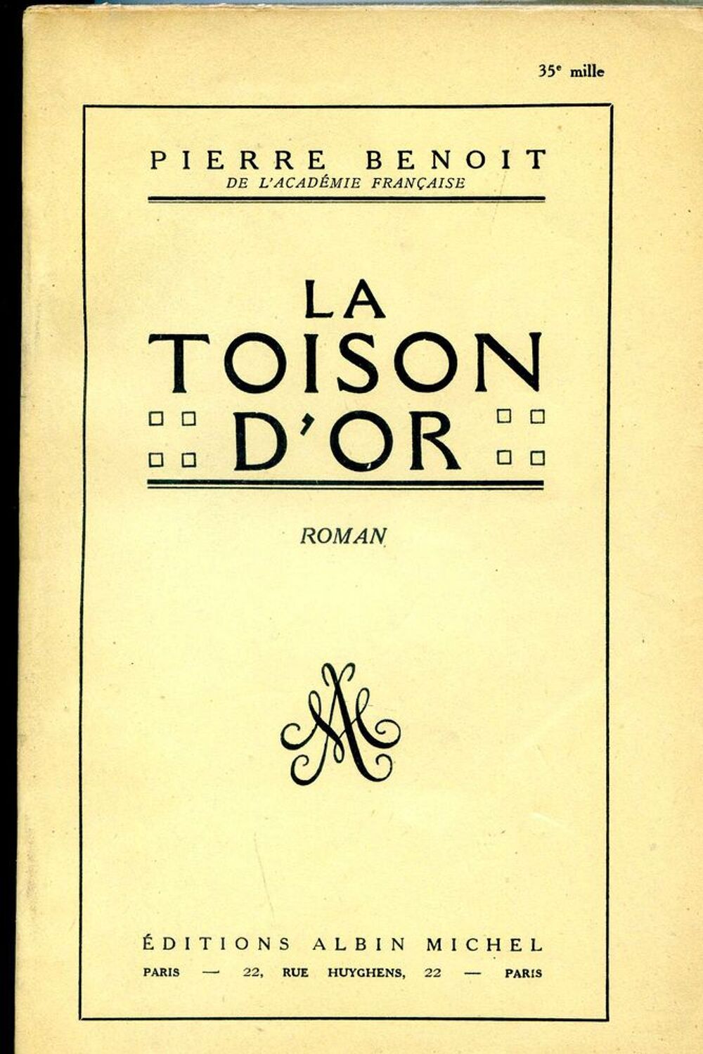 La toison d'or - Pierre Benoit, Livres et BD