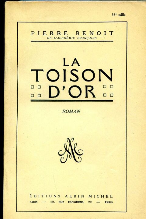 La toison d'or - Pierre Benoit, 25 Rennes (35)