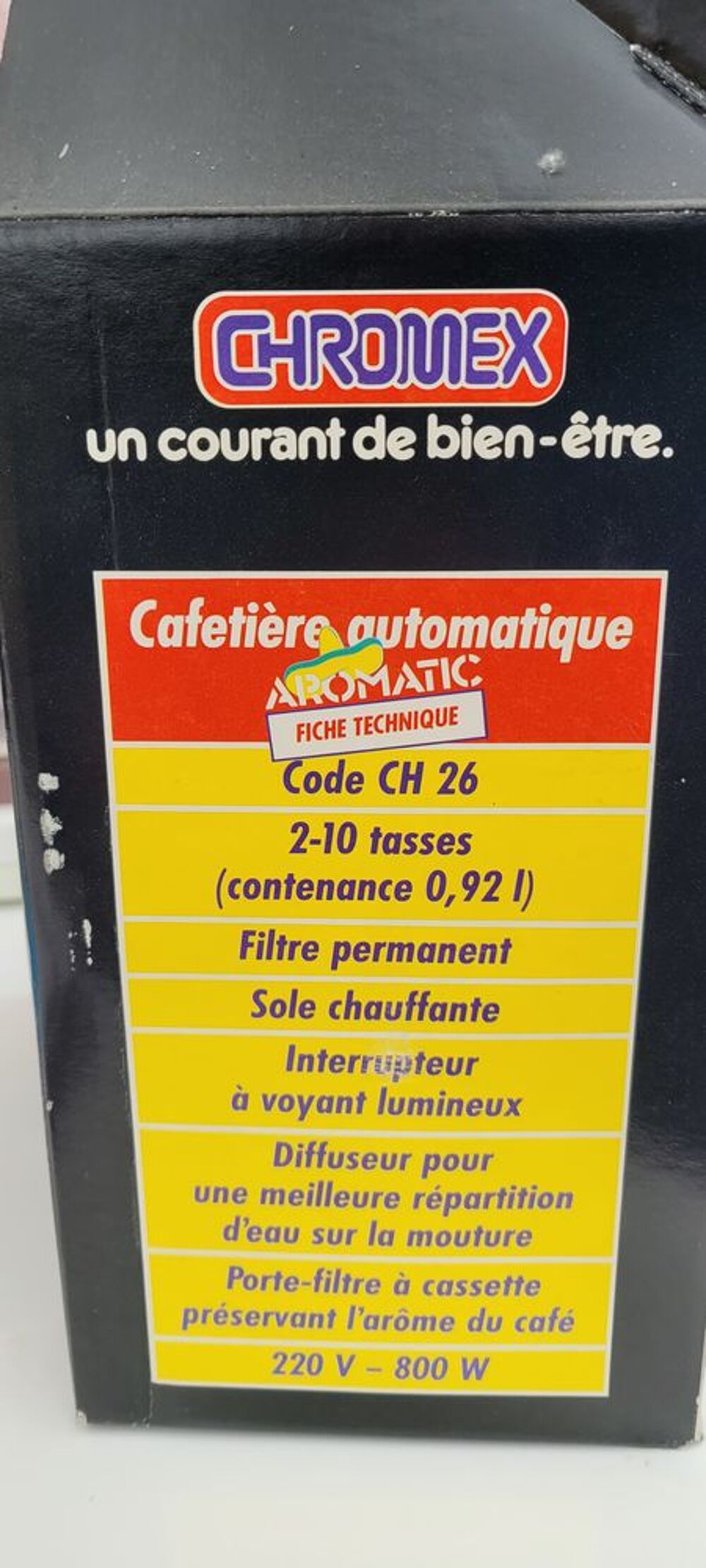 CAFETIERE CHROMEX 2/10 TASSES
Electroménager