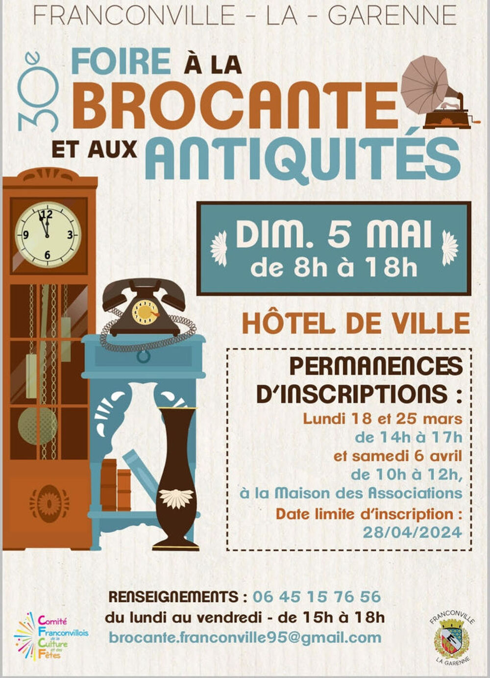 FOIRE A LA BROCANTE ET AUX ANTIQUITES Brocante, salon des antiquaires