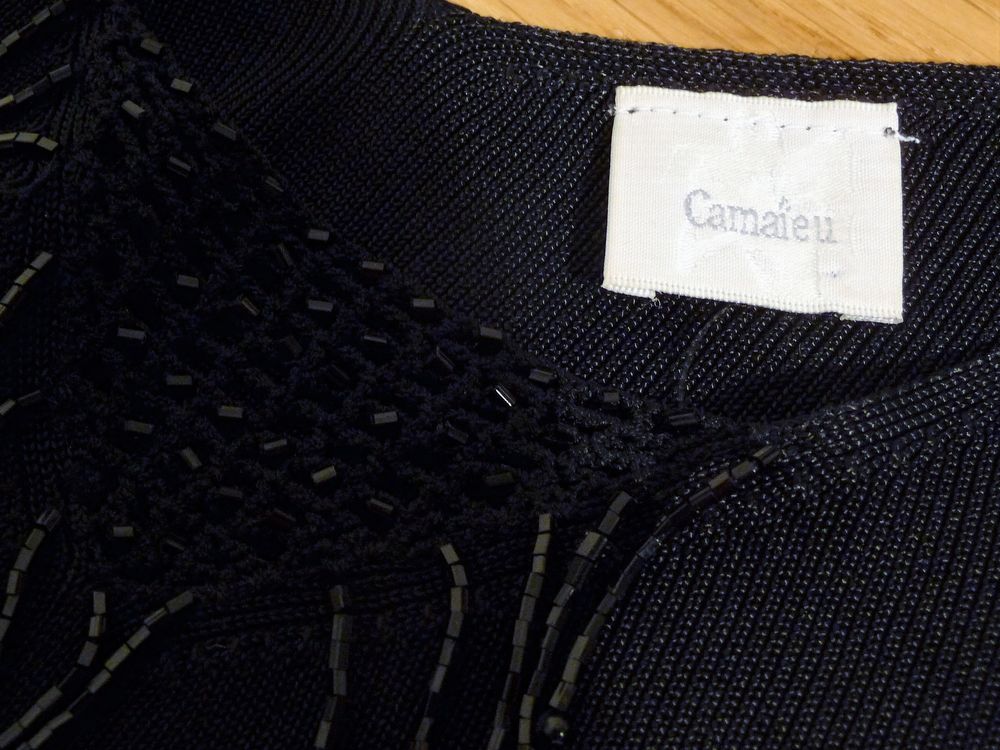Top/ Tee shirt Noir &agrave; Double Bretelles Encolure en V-Camaieu Vêtements