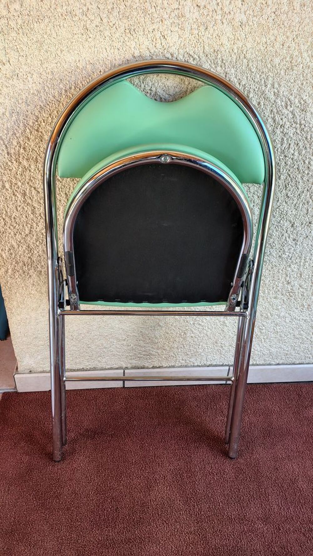 Lot de 6 chaises pliantes vinyle ALINEA TBE Meubles