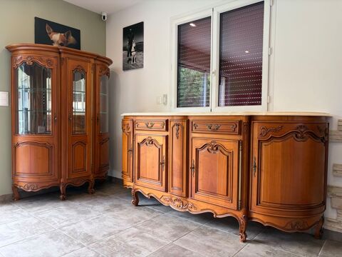 salle à manger d'ébéniste Louis XV ? Bois massif & marbres Formerie (60)