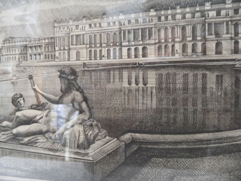 BELLE GRAVURE CONTEMPORAINE DE PIERRE BEQUET VERSAILLES or Décoration