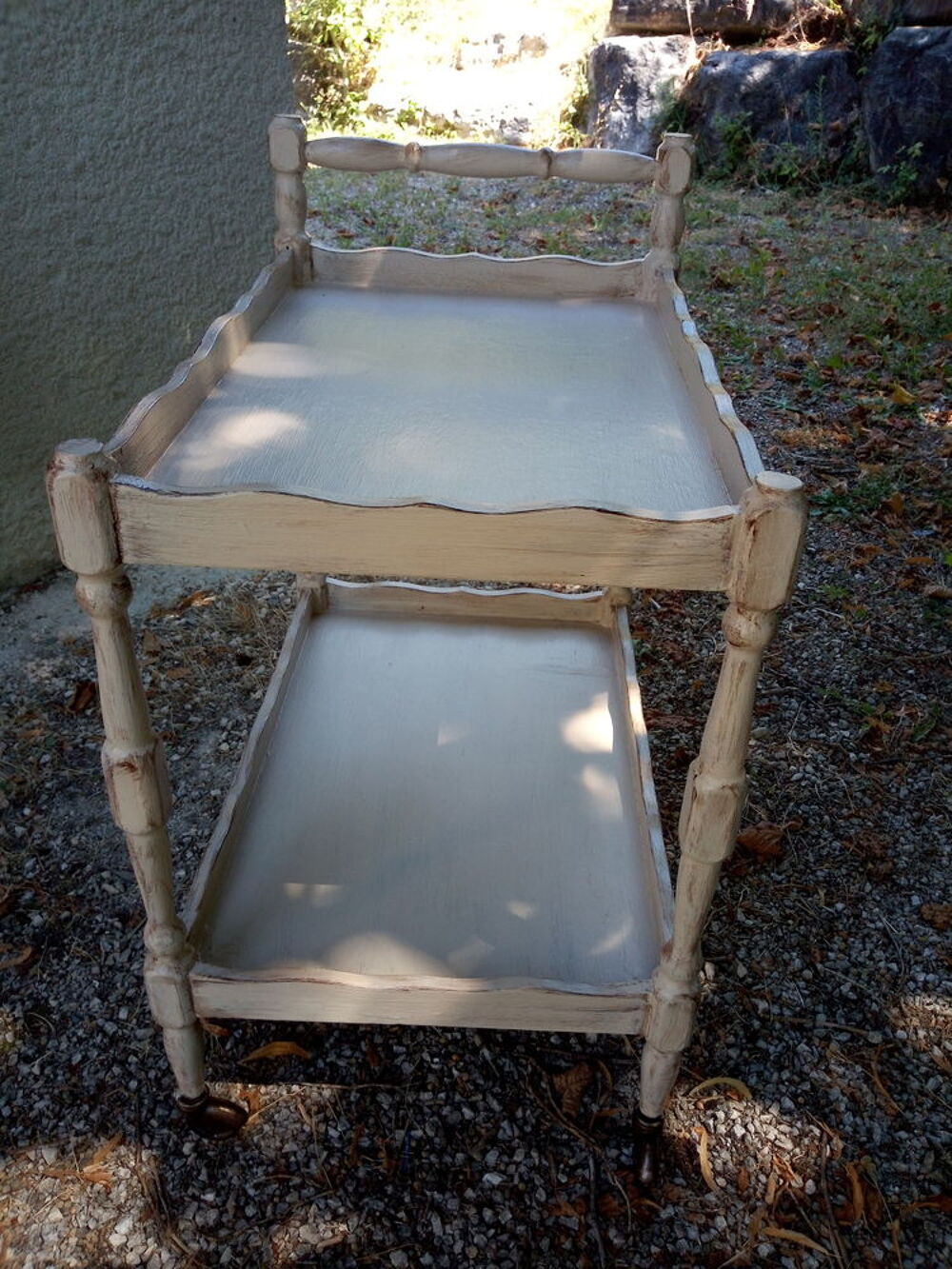 Desserte vintage pour le salon ou jardin en bois peint Meubles