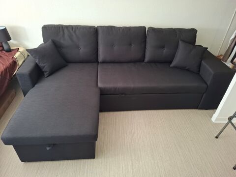 Canap d'angle convertible/rversible - 3 places - Noir 250 Montpellier (34)