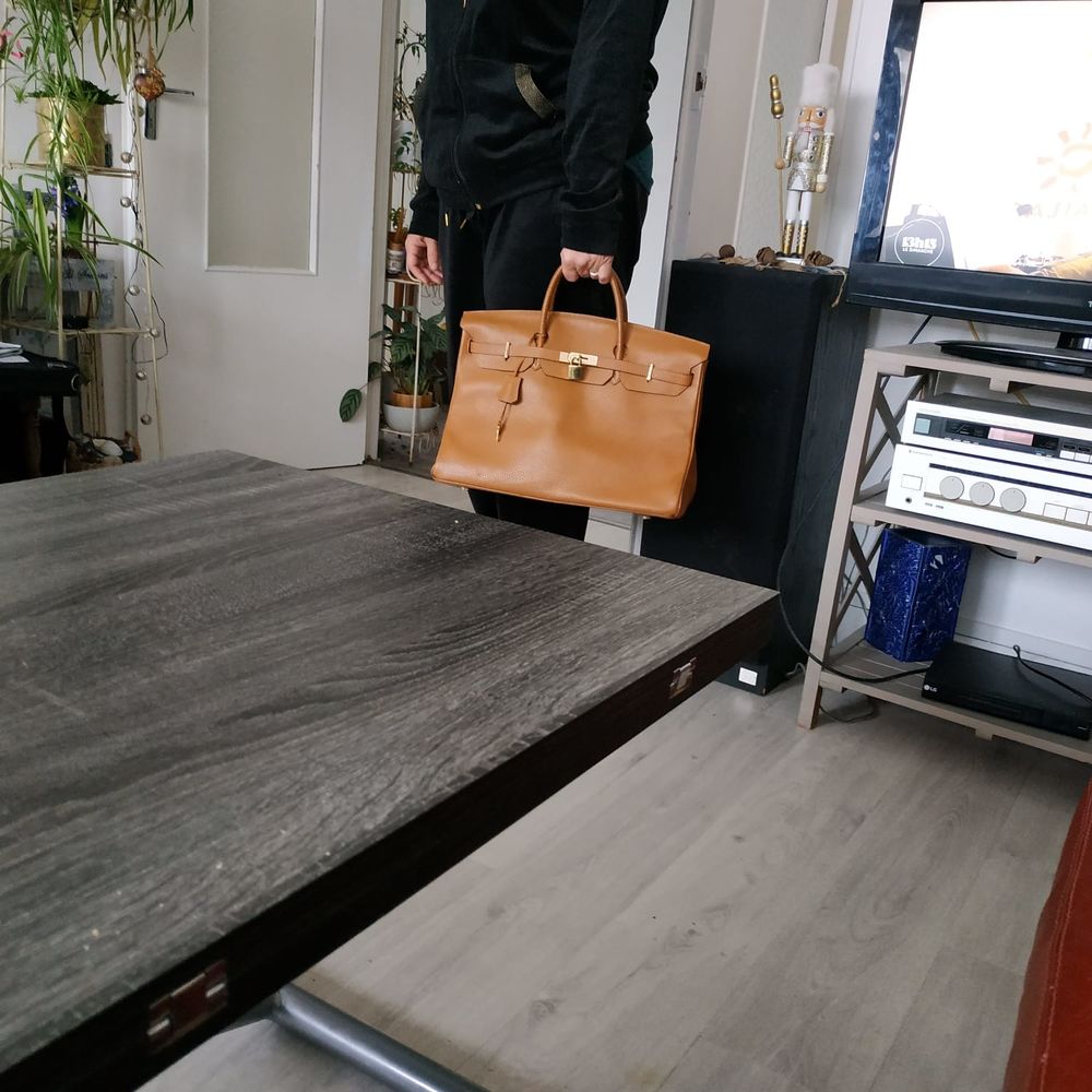 Sac type Birkin 40cm Cuir v&eacute;ritable Maroquinerie