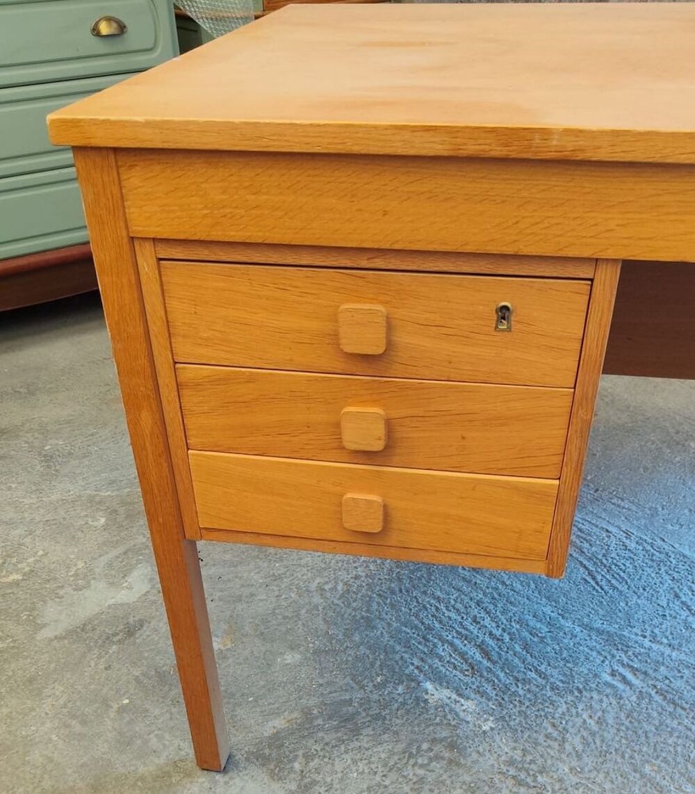 Bureau Scandinave en Ch&ecirc;ne Double Face, Su&egrave;de Meubles