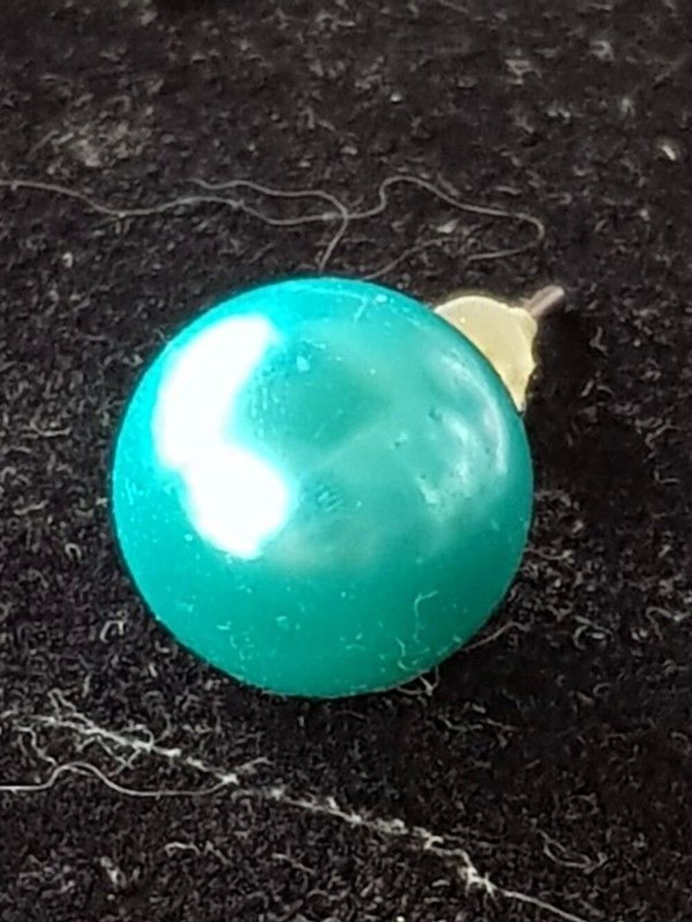 Perle bleu nacr&eacute;e neuve 1 cm de diam&egrave;tre 2 e Bijoux et montres