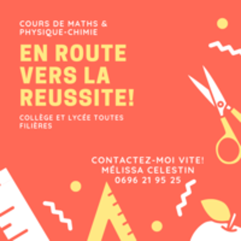   Cours particuliers de Maths et/ou Physique-Chimie 