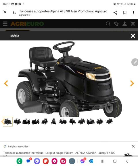 Autoporte tondeuse Alpina AT3 98 A neuve 1650 Arcins (33)