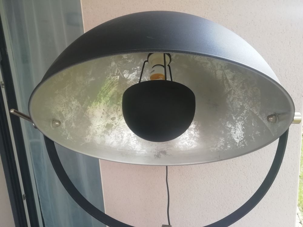 Lampadaire moviestar noir et argent en fer Meubles