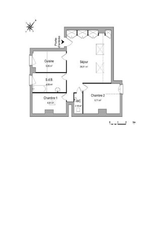  Appartement � louer 54 m�