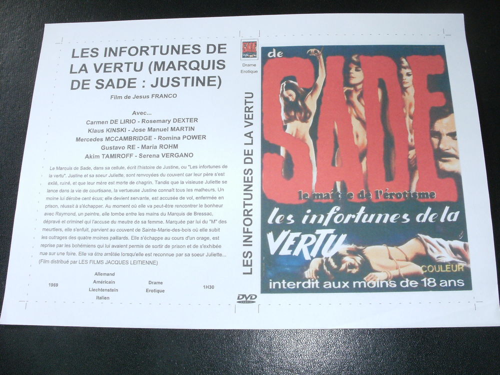Film : " Les infortunes de la vertu " DVD et blu-ray