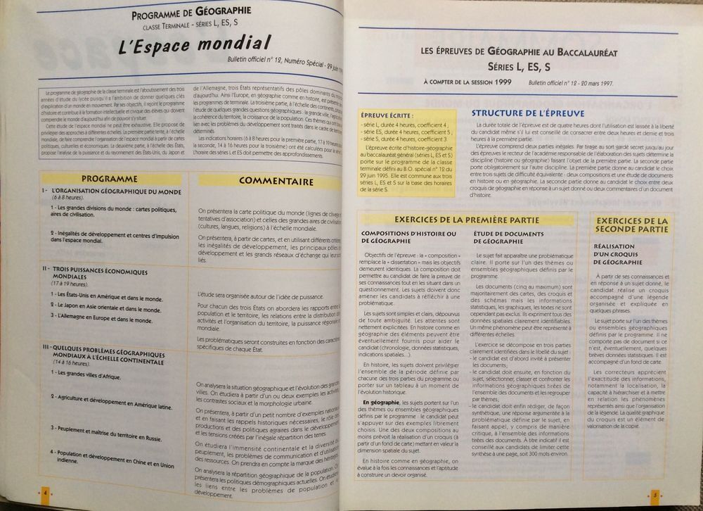 Manuel scolaire de g&eacute;ographie (Terminales L/S/ES) Livres et BD