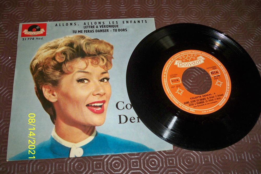 COLETTE DEREAL 45 TOURS Audio et hifi