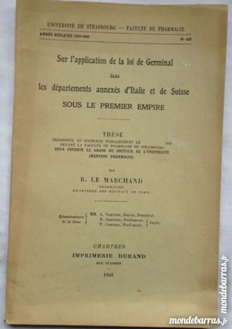 Sur l'application de la loi Germinal 12 Achenheim (67)