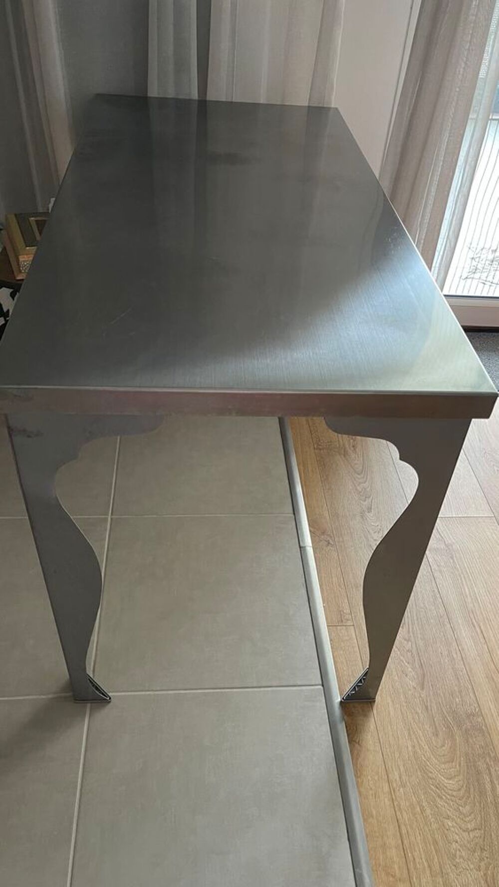 Table IKEA VIKA FINTORP en acier inoxydable 120 &times; 60 cm Meubles