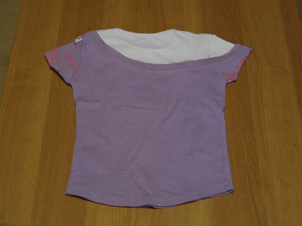 Tee-shirt, Mauve et Blanc, 10&nbsp;ans (138&nbsp;cm) TBE Vêtements enfants