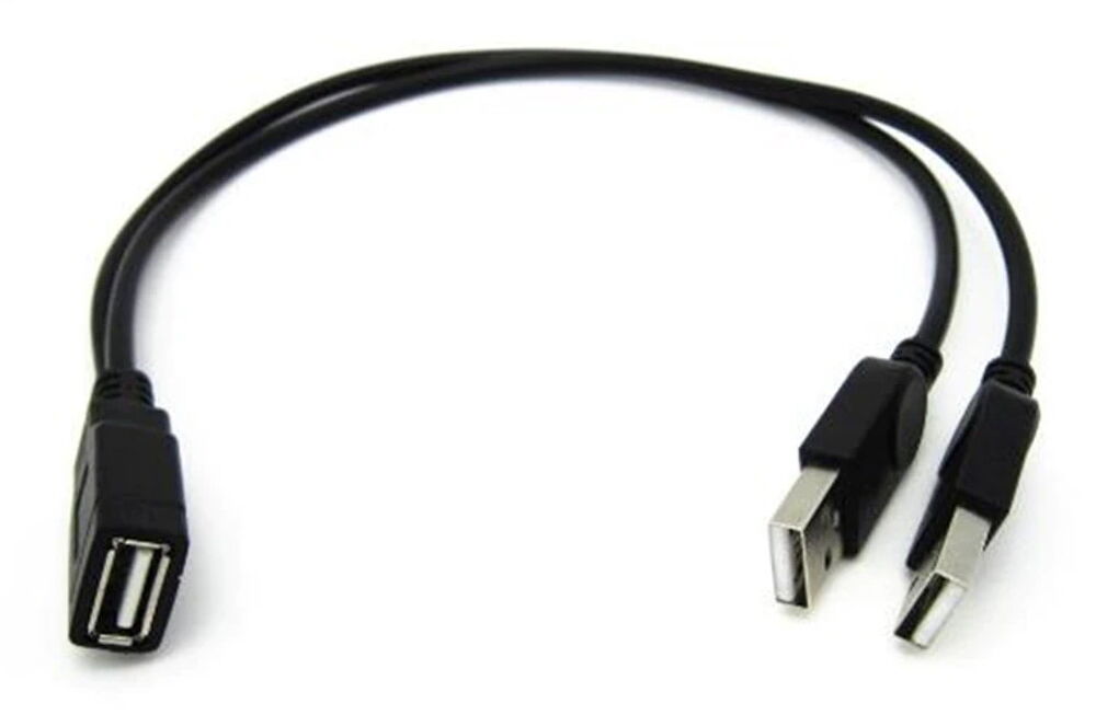 C&acirc;ble d'alimentation en Y 2x USB 2.0 m&acirc;le vers USB femelle n Matériel informatique