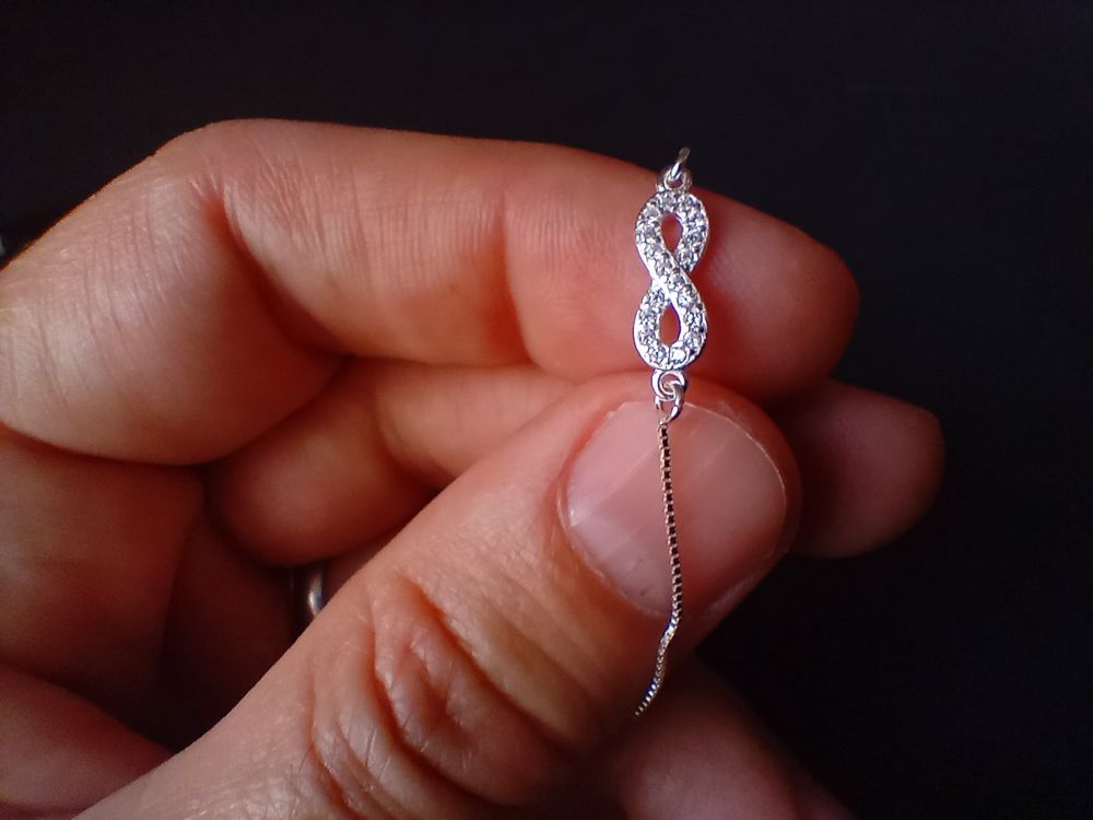 Nouveau Bracelet infini en argent sterling 925 pour femme Bijoux et montres