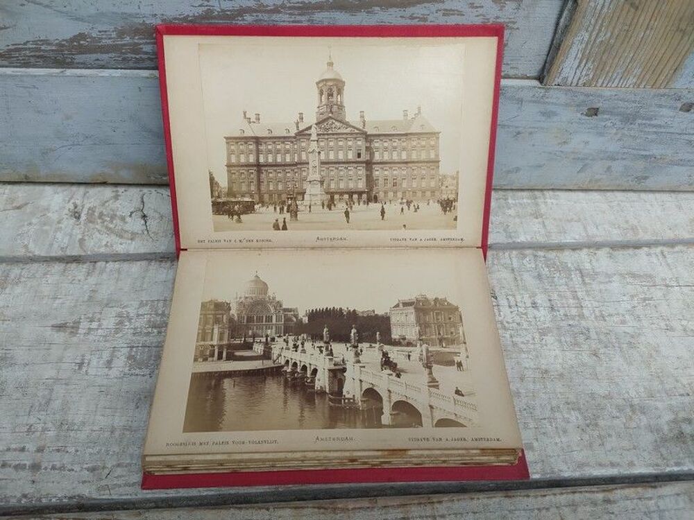 Album 12 Photographies Albumin&eacute;es XIX&egrave;me Amsterdam Pays-Bas 
