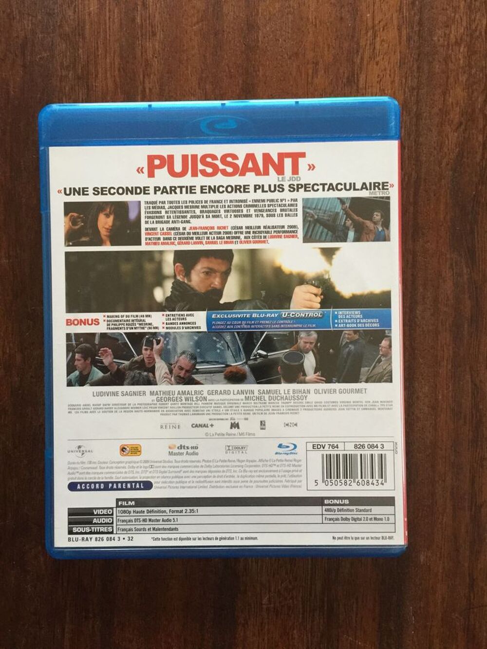 Blu ray &quot; Mesrine L' ennemi public num&eacute;ro 1 &quot; DVD et blu-ray