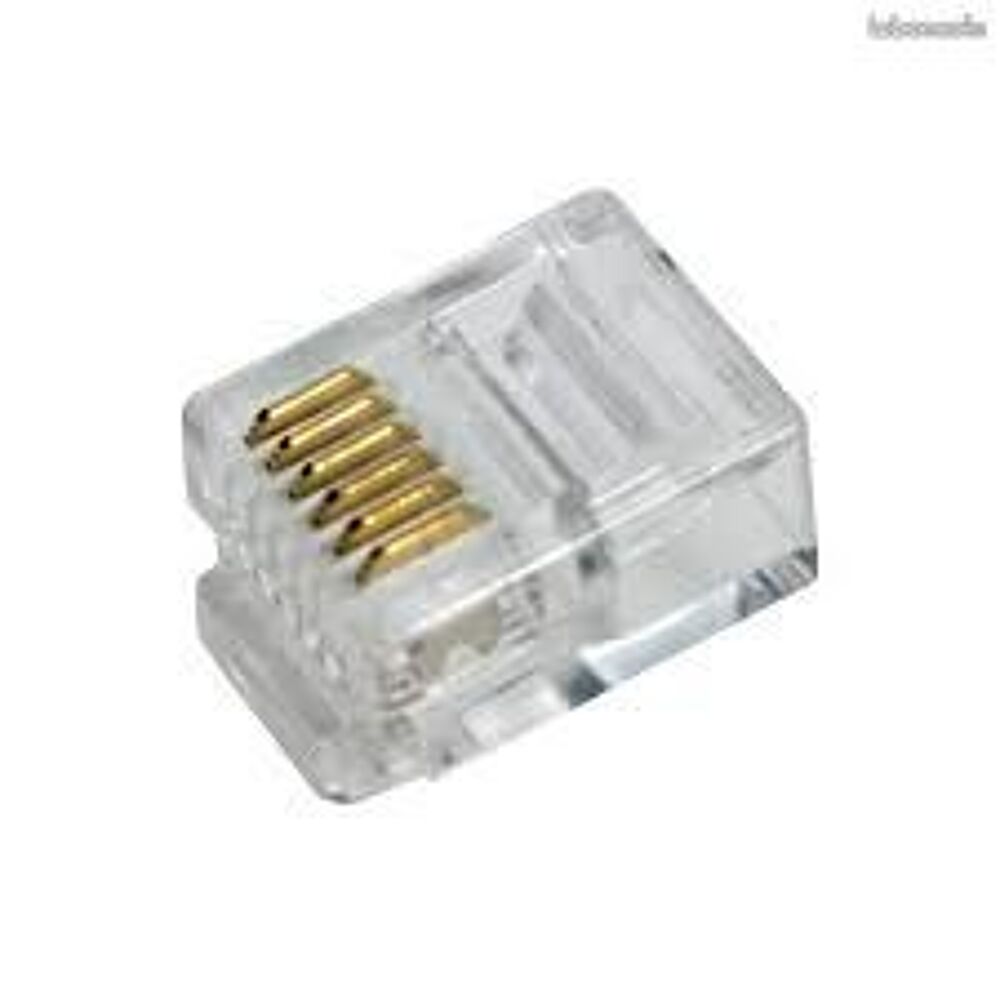 LogiLink Connecteur RJ12 pour c&acirc;ble plat,non blind&eacute;-260 unit Matériel informatique