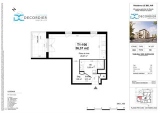  Appartement � vendre 1 pi�ce 36 m�