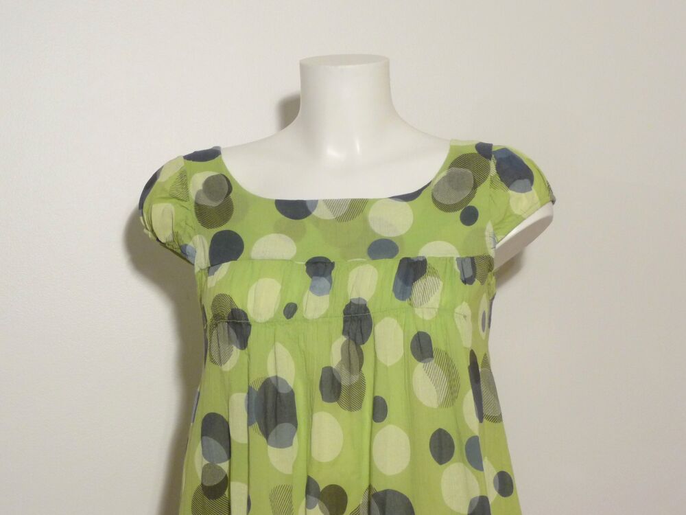 Robe/ Tunique en 100% Coton Vert Clair-Taille S- Montan Vêtements