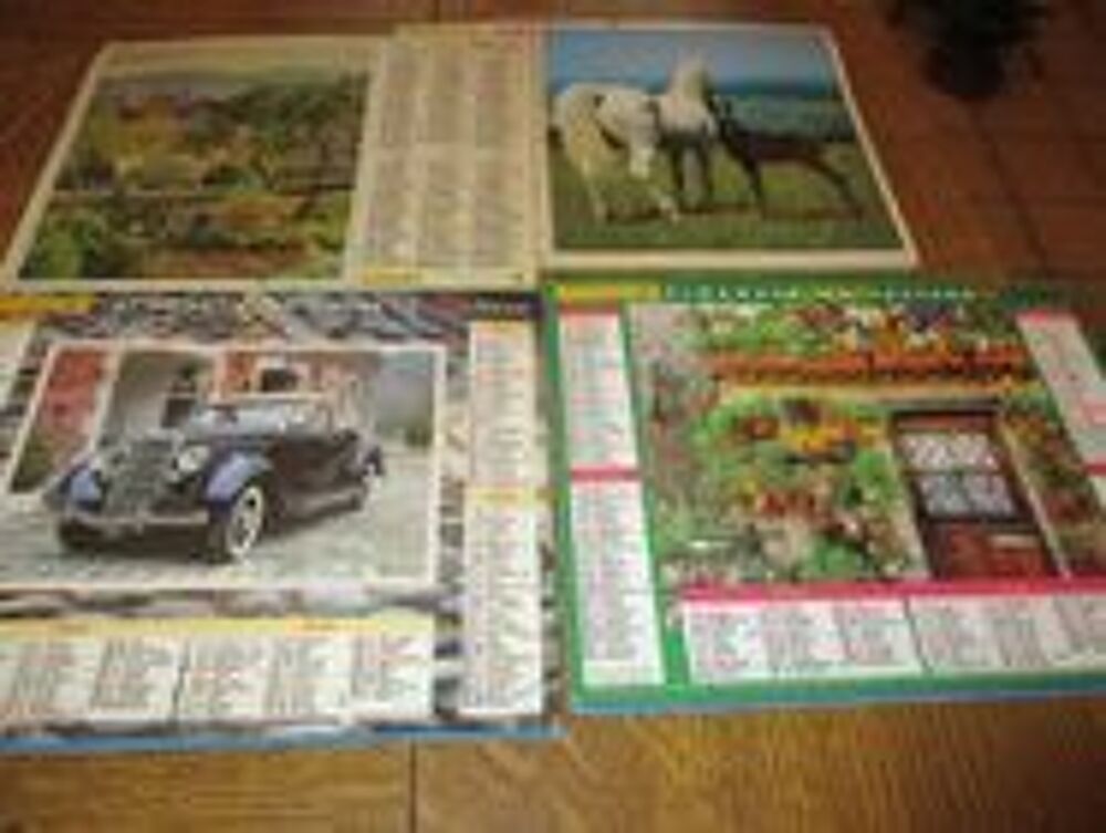 Huit anciens et divers calendriers de la poste et autres 