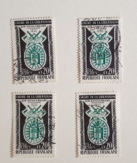 Timbre France Oblit�r�  1960 20�me anniversaire de l'ordre d 0 Marseille 9 (13)