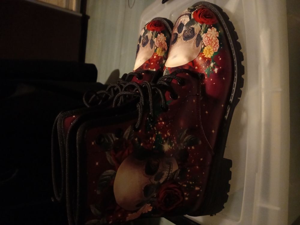 fausse doc martens en simili cuir Chaussures