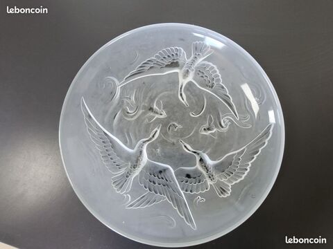 Coupe  fruits originale en verre dpoli art dco 245 Saint-Ferrol-d'Auroure (43)