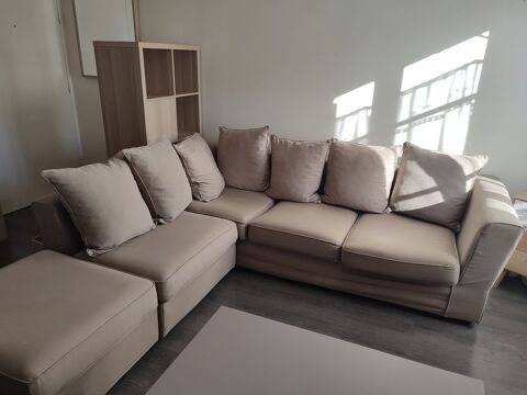 Canap d'angle modulable coloris havane 700 L'Isle-Adam (95)