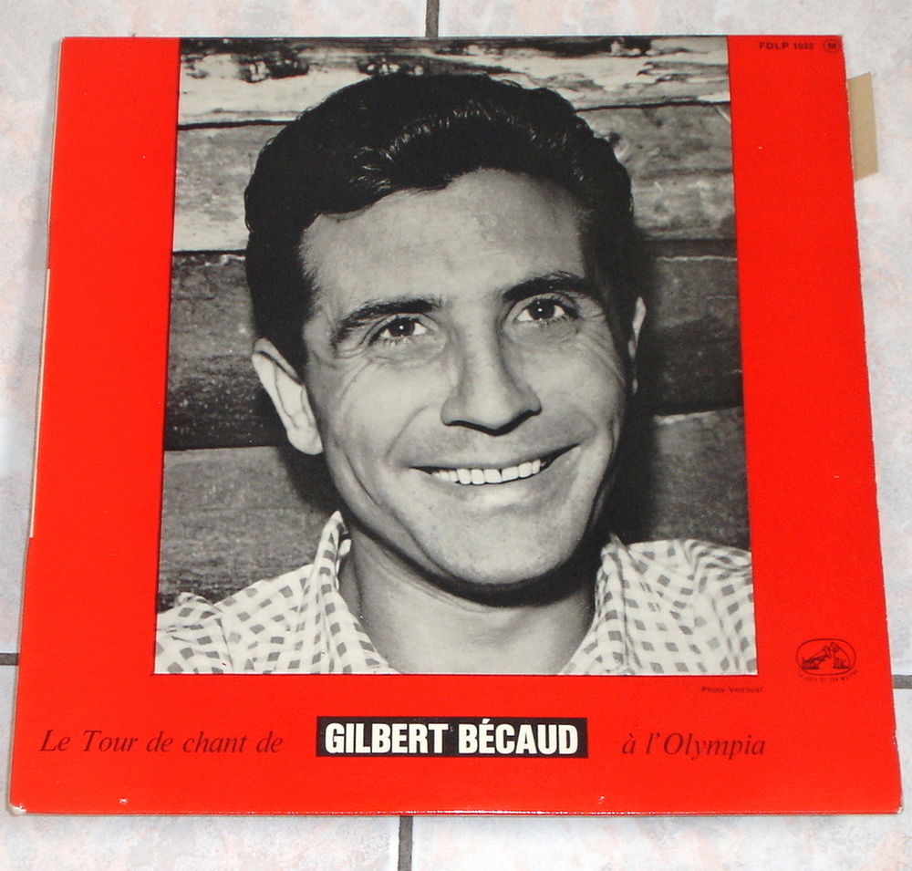 GILBERT B&Eacute;CAUD-LP 25cm-TOUR DE CHANT A L'OLYMPIA-LANGUETTE CD et vinyles