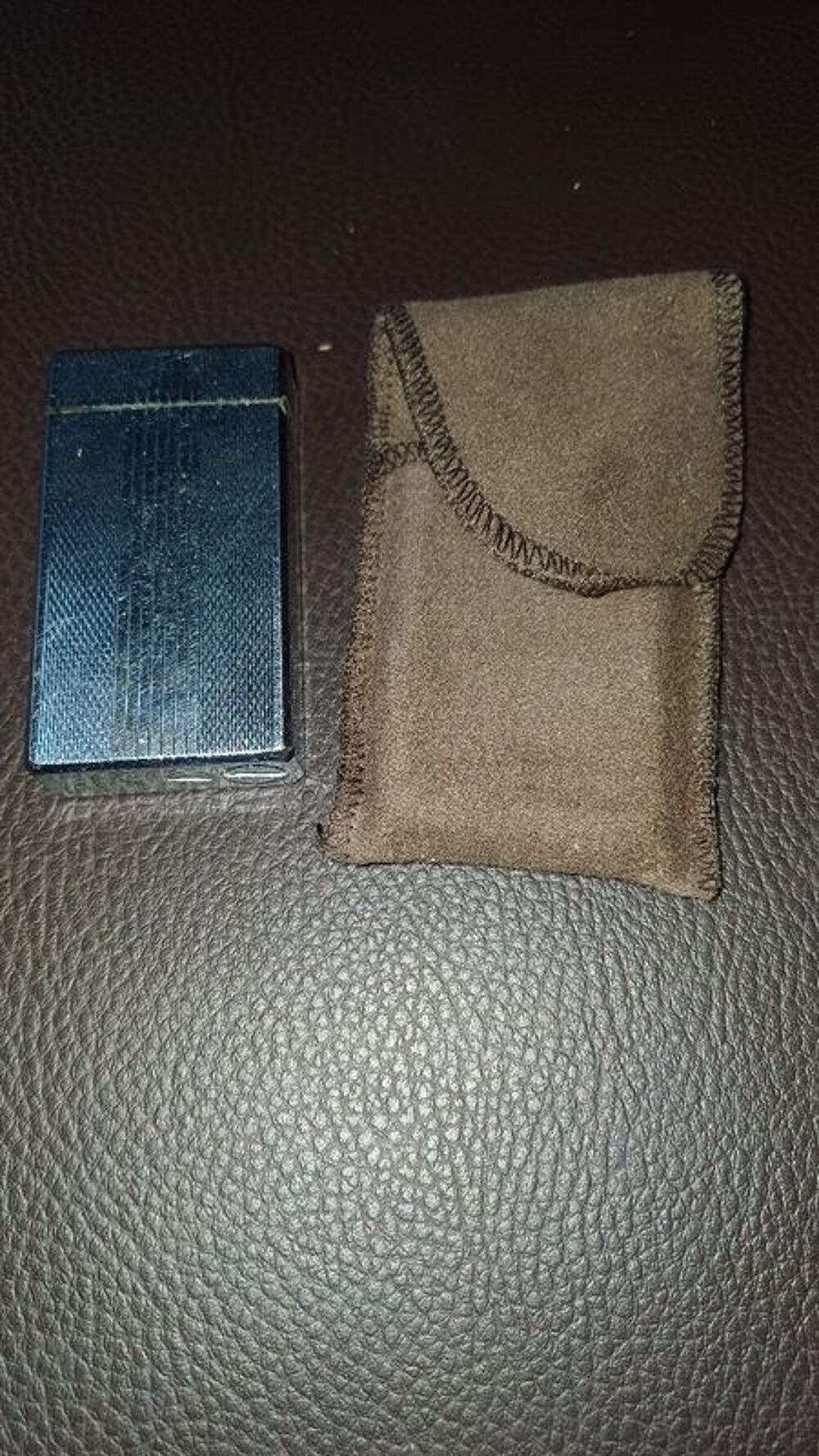 Briquet argent&eacute; mollectric BB tr&egrave;s bon &eacute;tat avec sa pochette 
