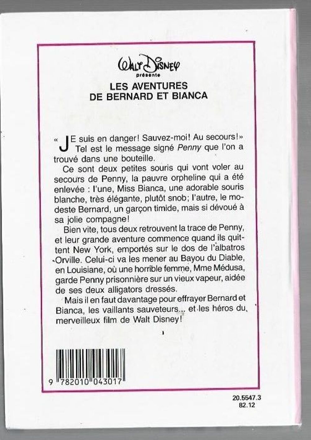 bibliotheque rose - les aventures de bernard et bianca - 198 Livres et BD