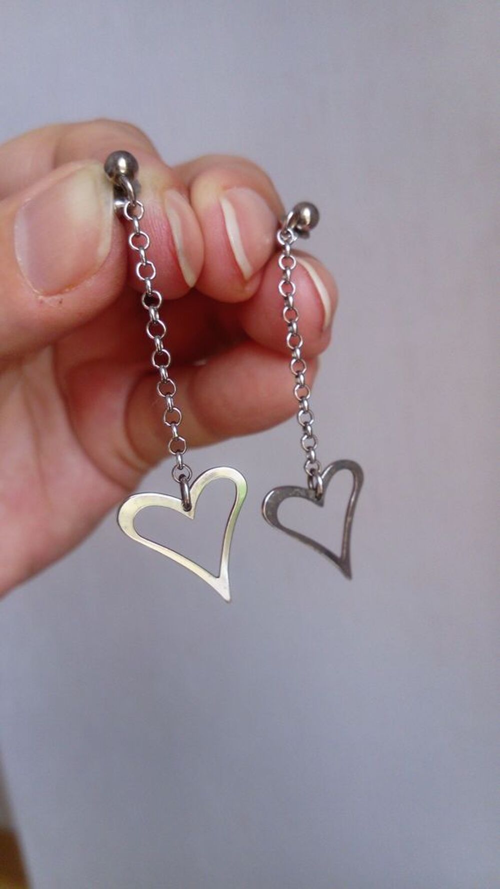 Boucles en argent coeurs Bijoux et montres