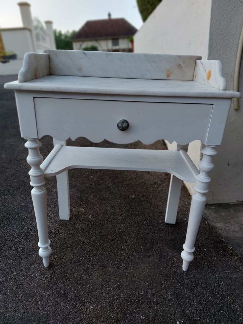 Table de toilette avec marbre blanc Meubles