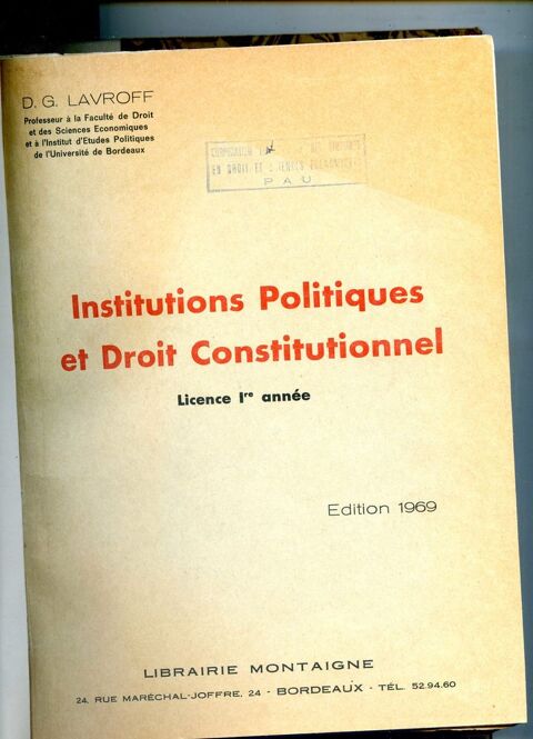 Institutions politiques et droit constitutionnel 25 Rennes (35)