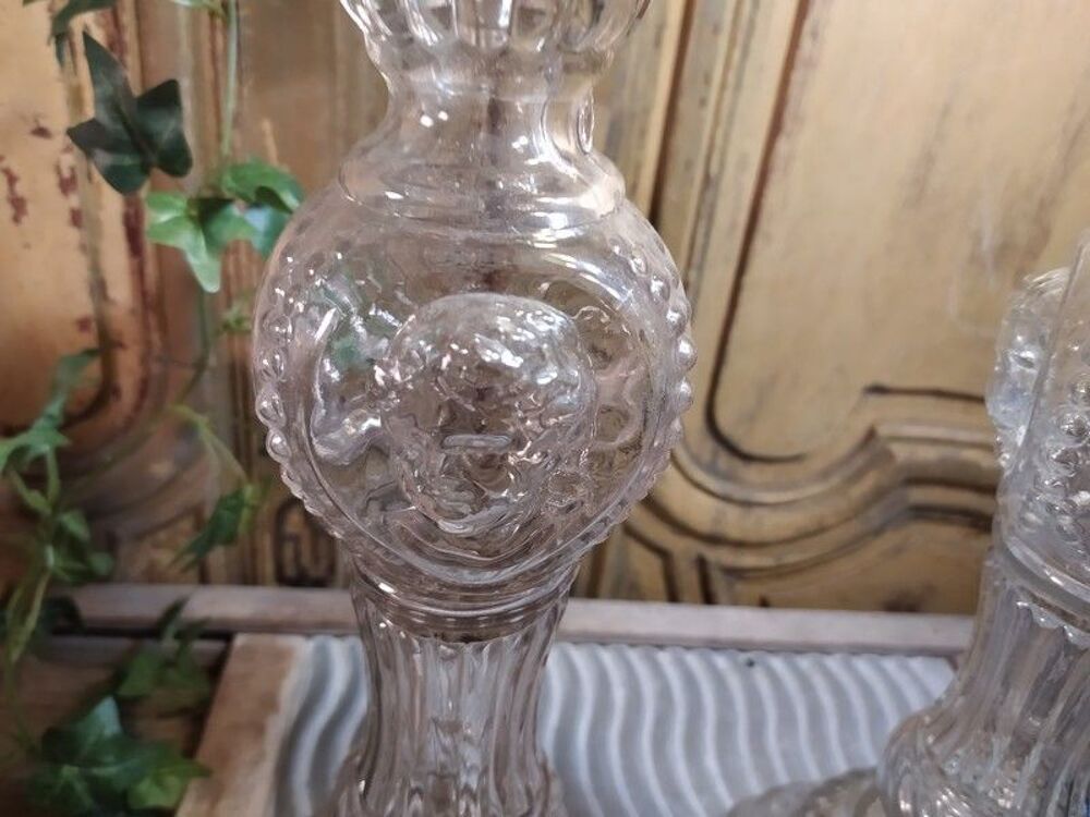 Anciens Grands Bougeoirs Chandelier Bouteilles Legras Décoration