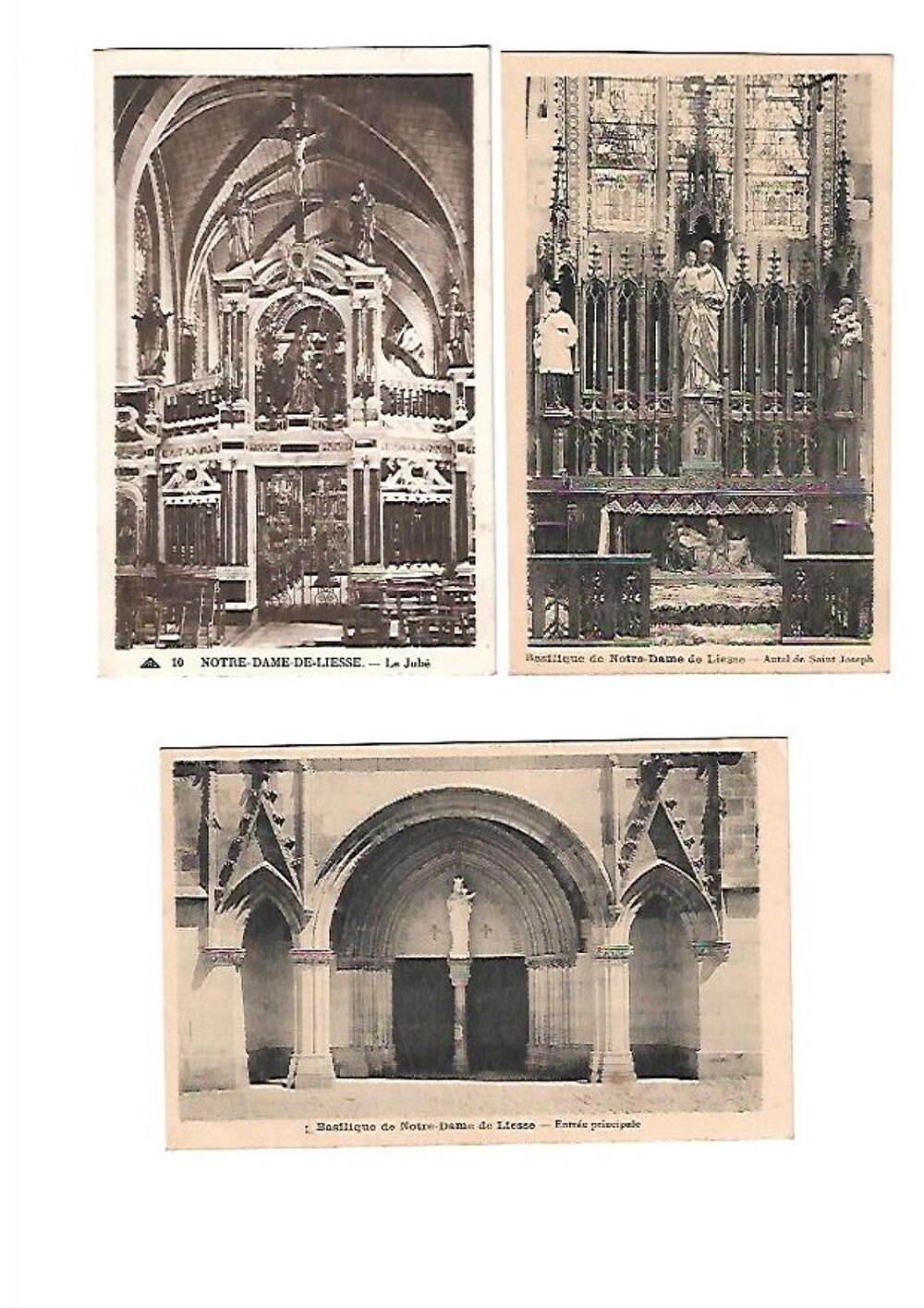 6 cartes postale sur la Notre-dame de liesse Lot n&deg;2 