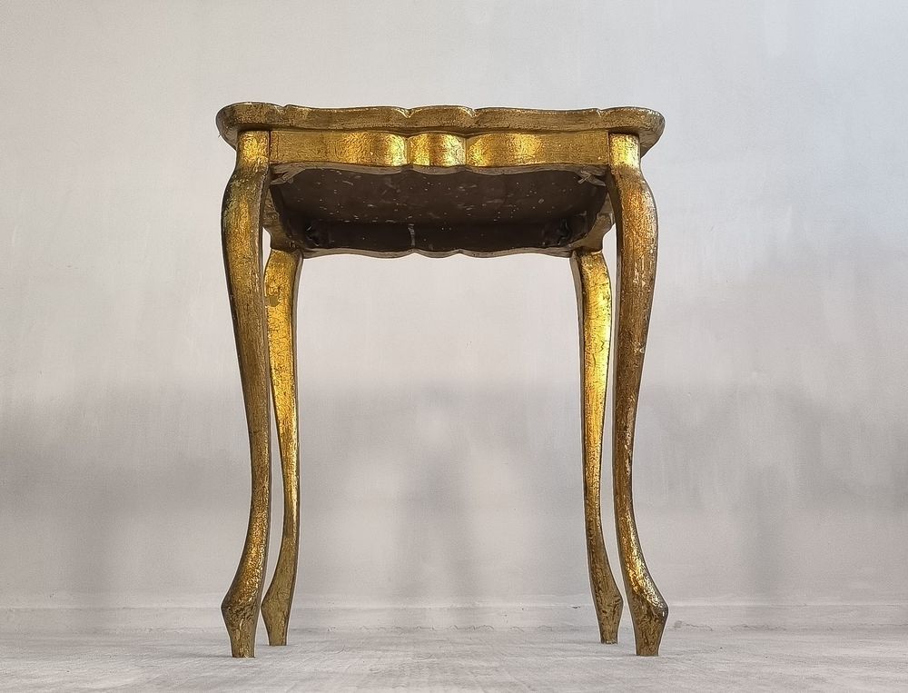 &Eacute;l&eacute;gante table d'appoint florentine ? D&eacute;cor peint &amp; superbe Meubles