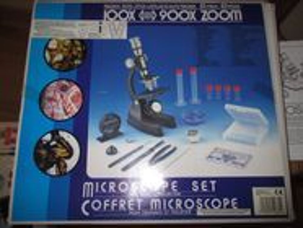 Coffret microscope pratiquement jamais servi avec notice Jeux / jouets