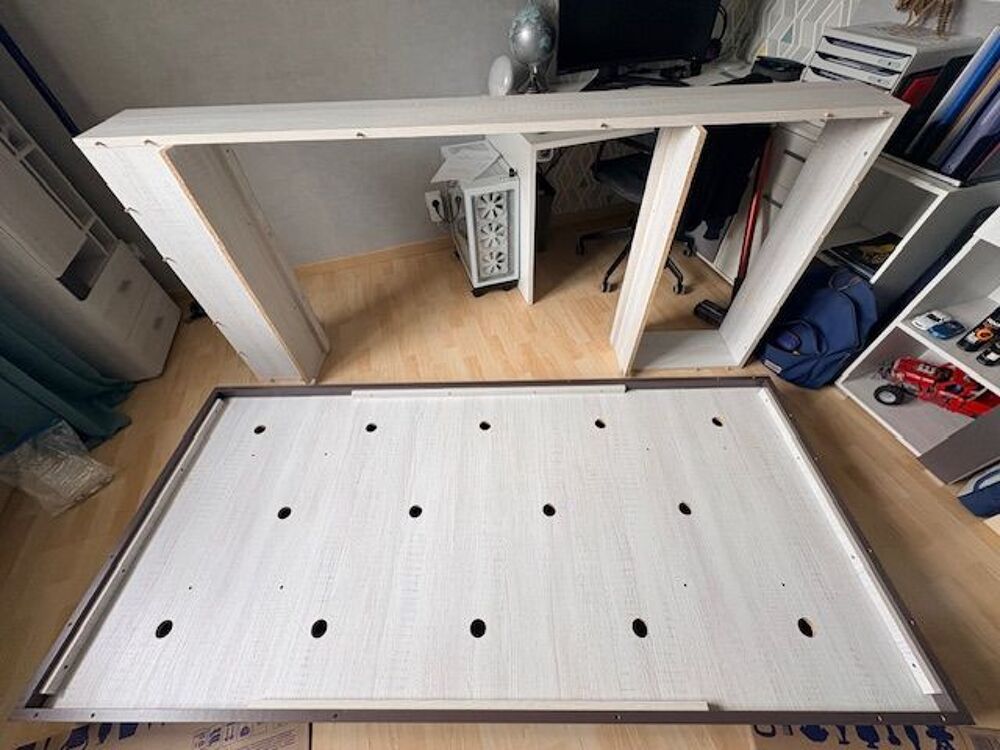 Lit 90x200 avec rangement + 2 biblioth&egrave;ques Mobilier enfants