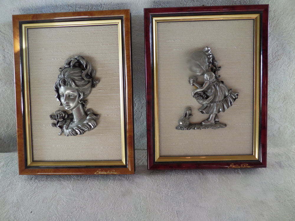 2 cadres LES ETAINS DE FRANCE 