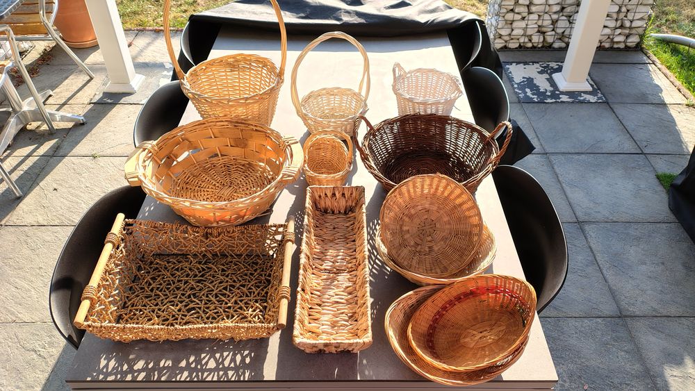 Lot de 12 vanneries multi formes Cuisine
