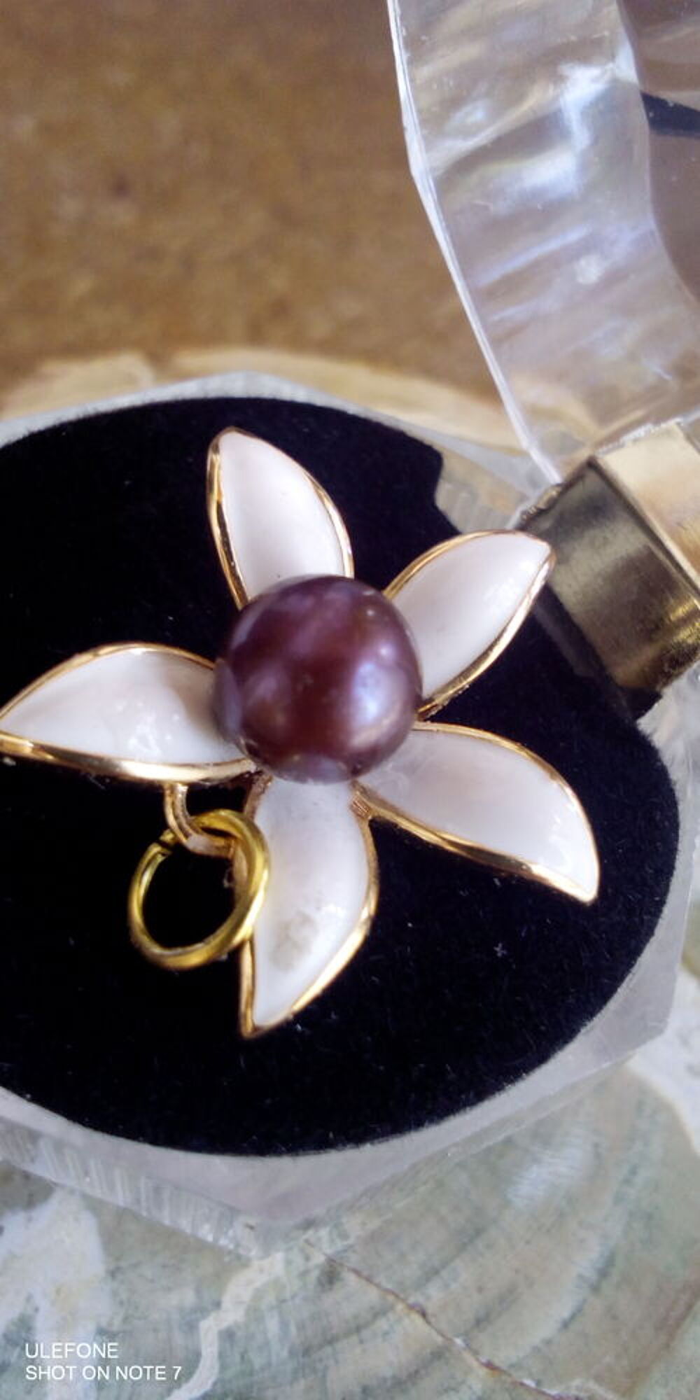 pendentif fleur perle de tahiti Bijoux et montres