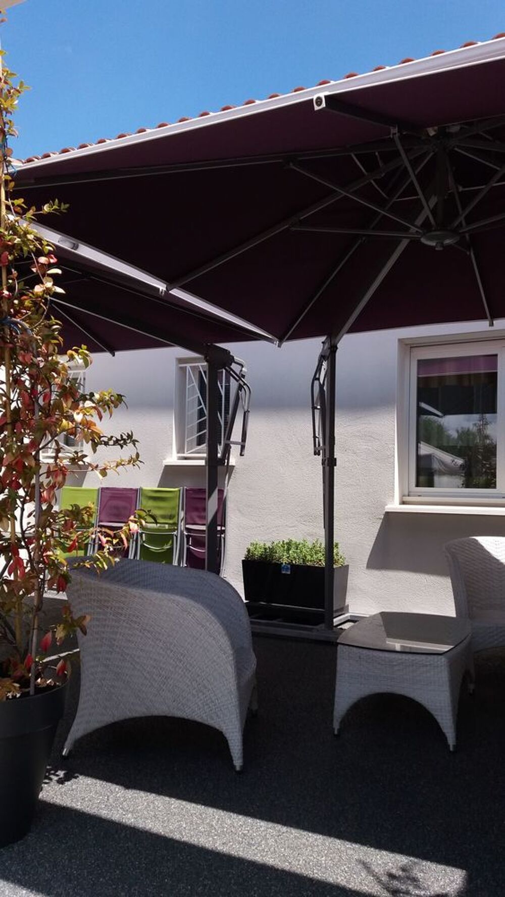 Doubles Parasols marque Vlaemynck Jardin